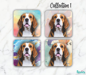Open image in slideshow, Beagle Set of Coasters
