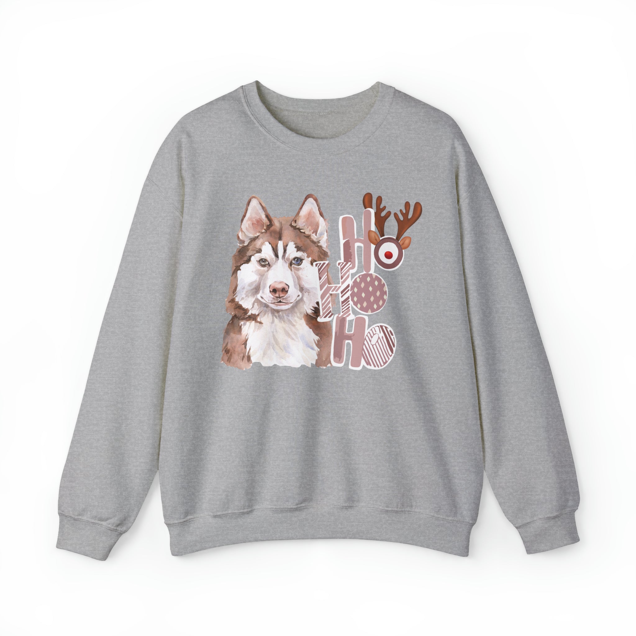 Siberian Husky Red Christmas Vibes Crewneck Sweatshirt