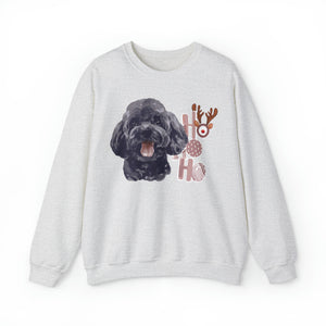 Open image in slideshow, Poodle Black Christmas Vibes Crewneck Sweatshirt
