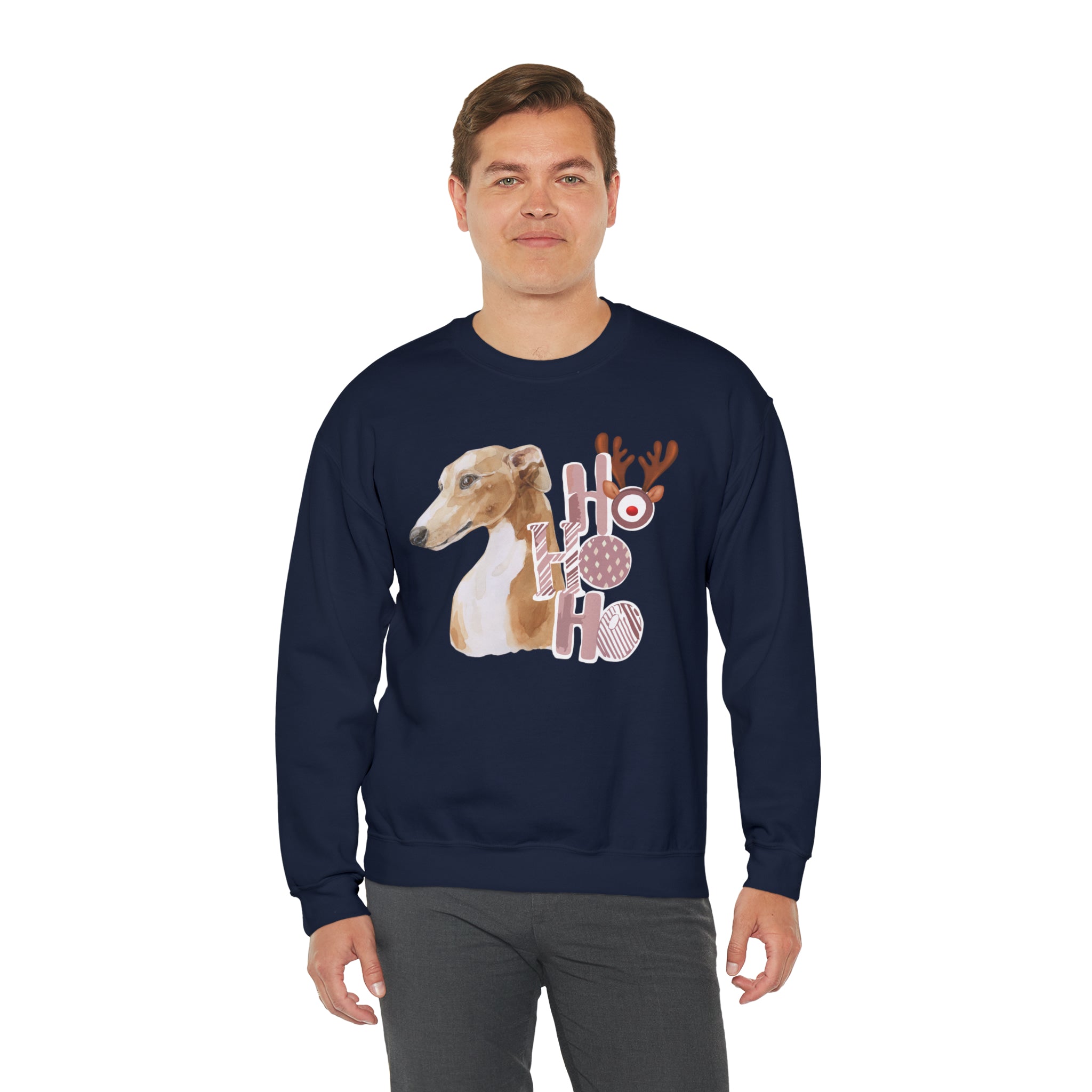 Italian Greyhound Fawn Christmas Vibes Crewneck Sweatshirt