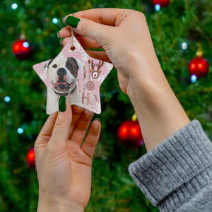 Open image in slideshow, American Bulldog Ceramic Ornament

