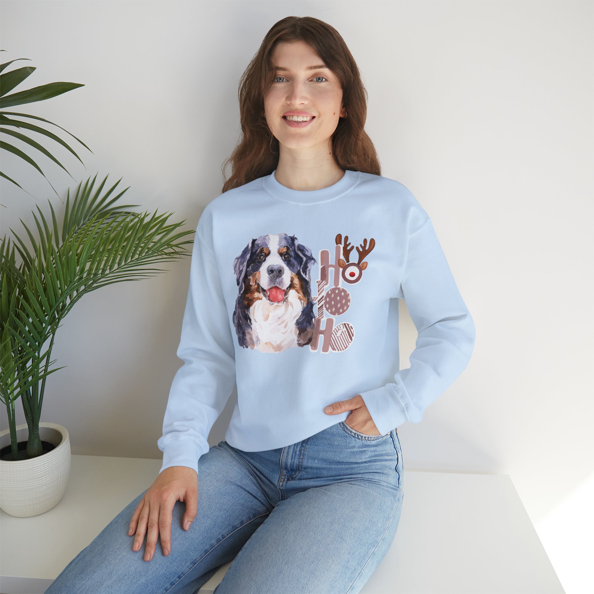 Bernese Mountain Dog Christmas Vibes Crewneck Sweatshirt
