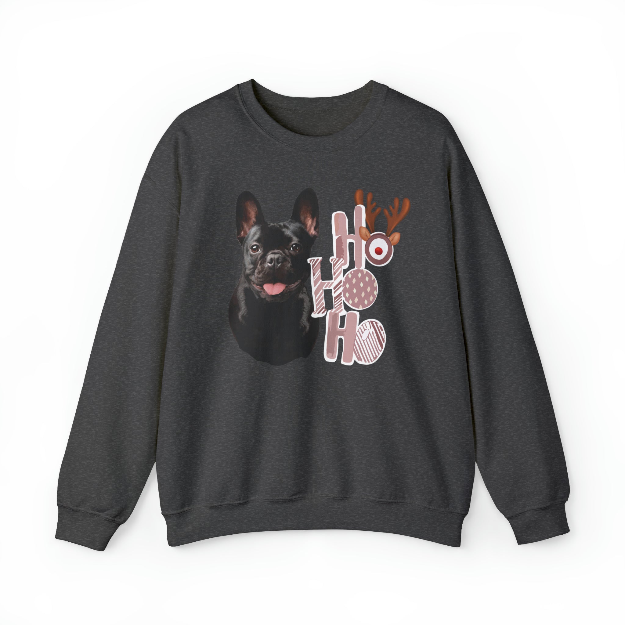 French Bulldog Black Christmas Vibes Crewneck Sweatshirt