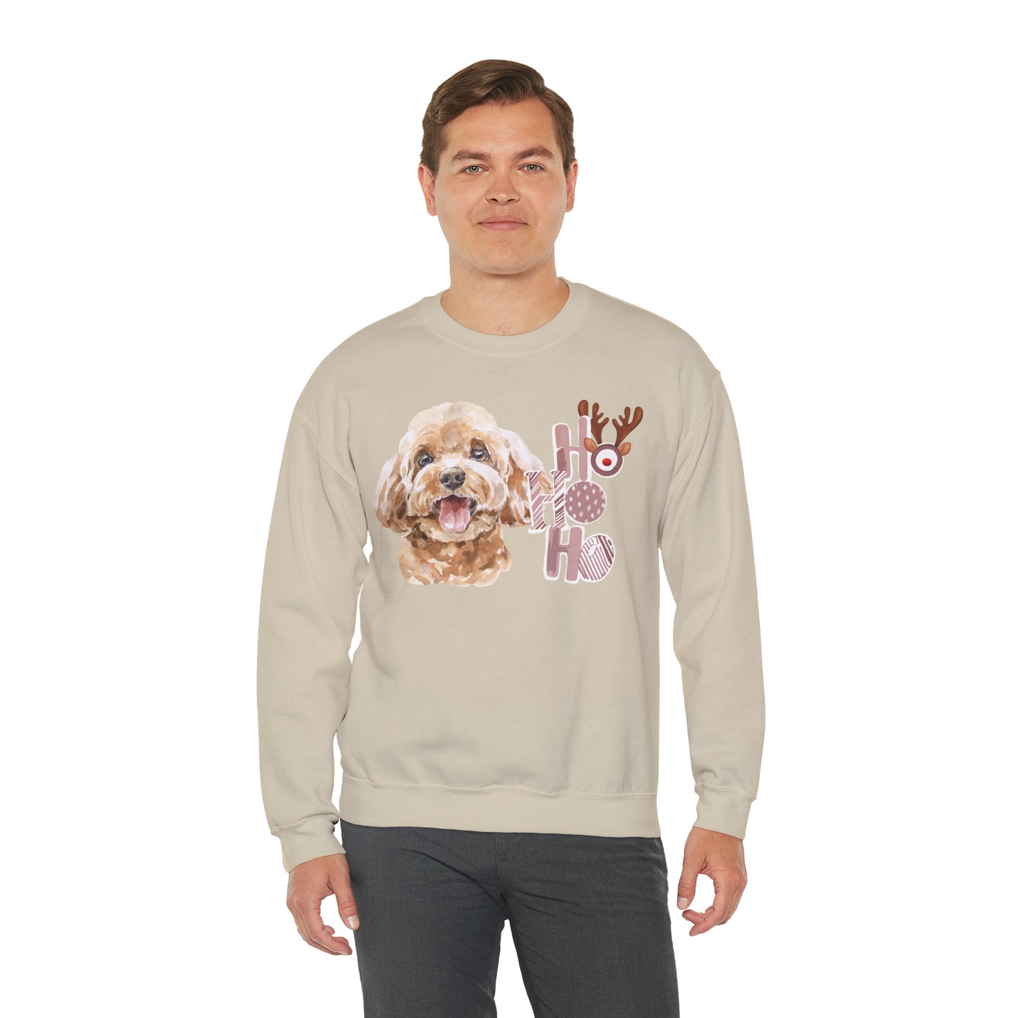 Poodle Chocolate Christmas Vibes Crewneck Sweatshirt