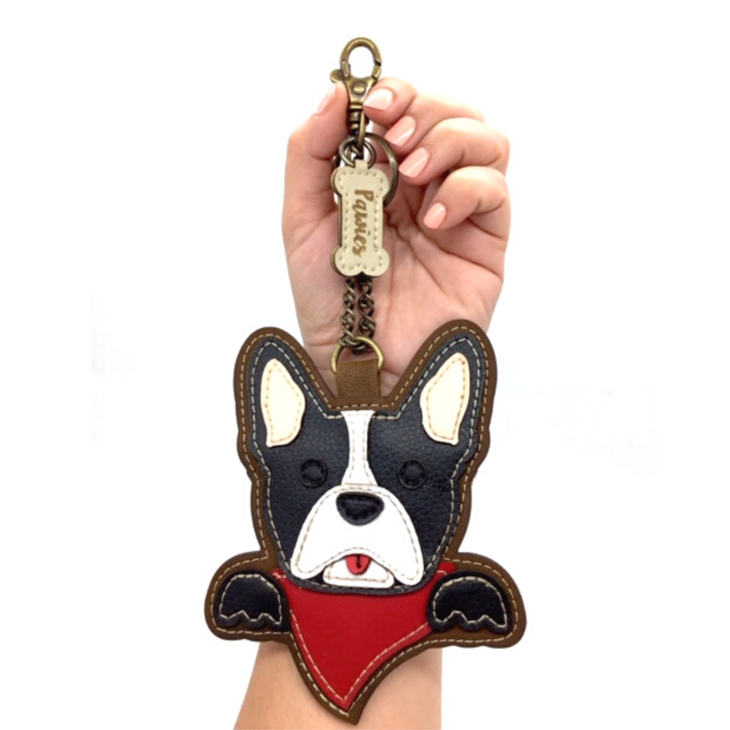 French Bulldog Black Keychain