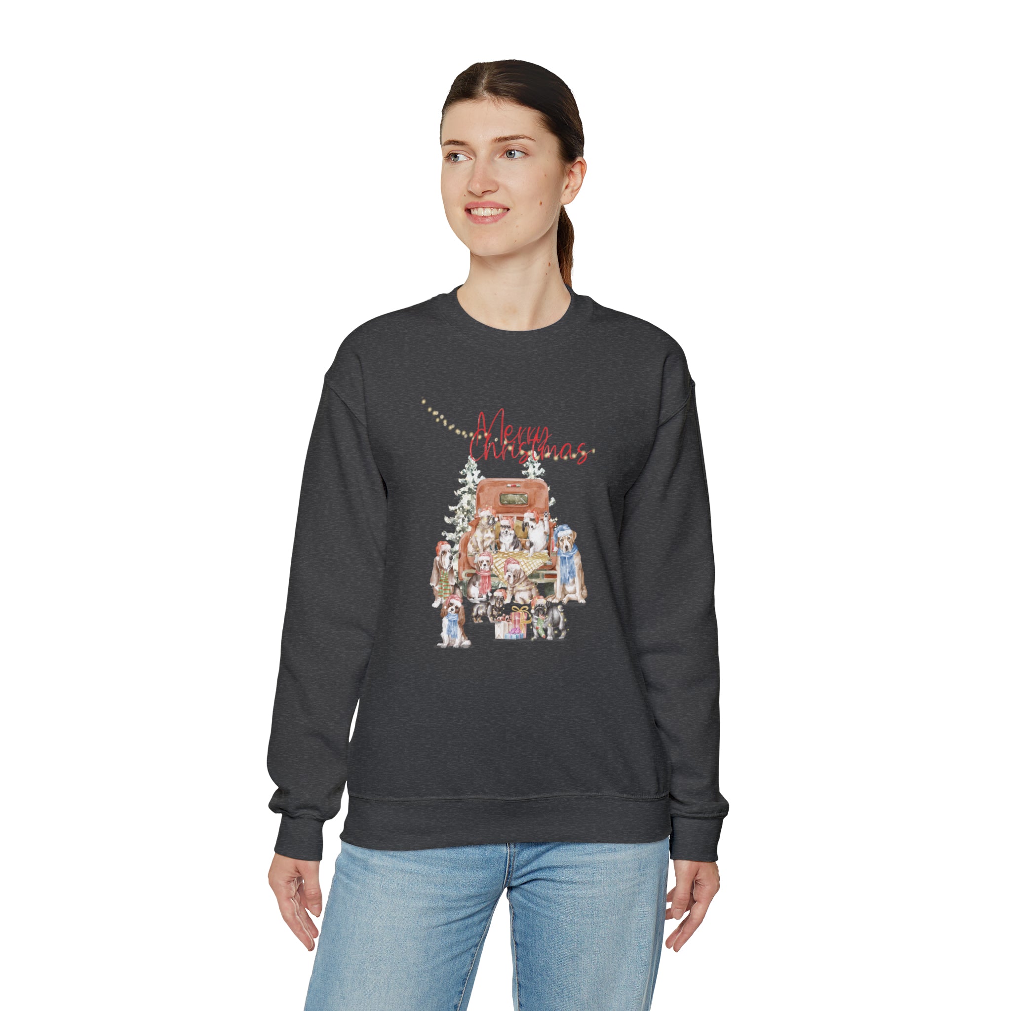 Dog Lovers Christmas Vibes Crewneck Sweatshirt