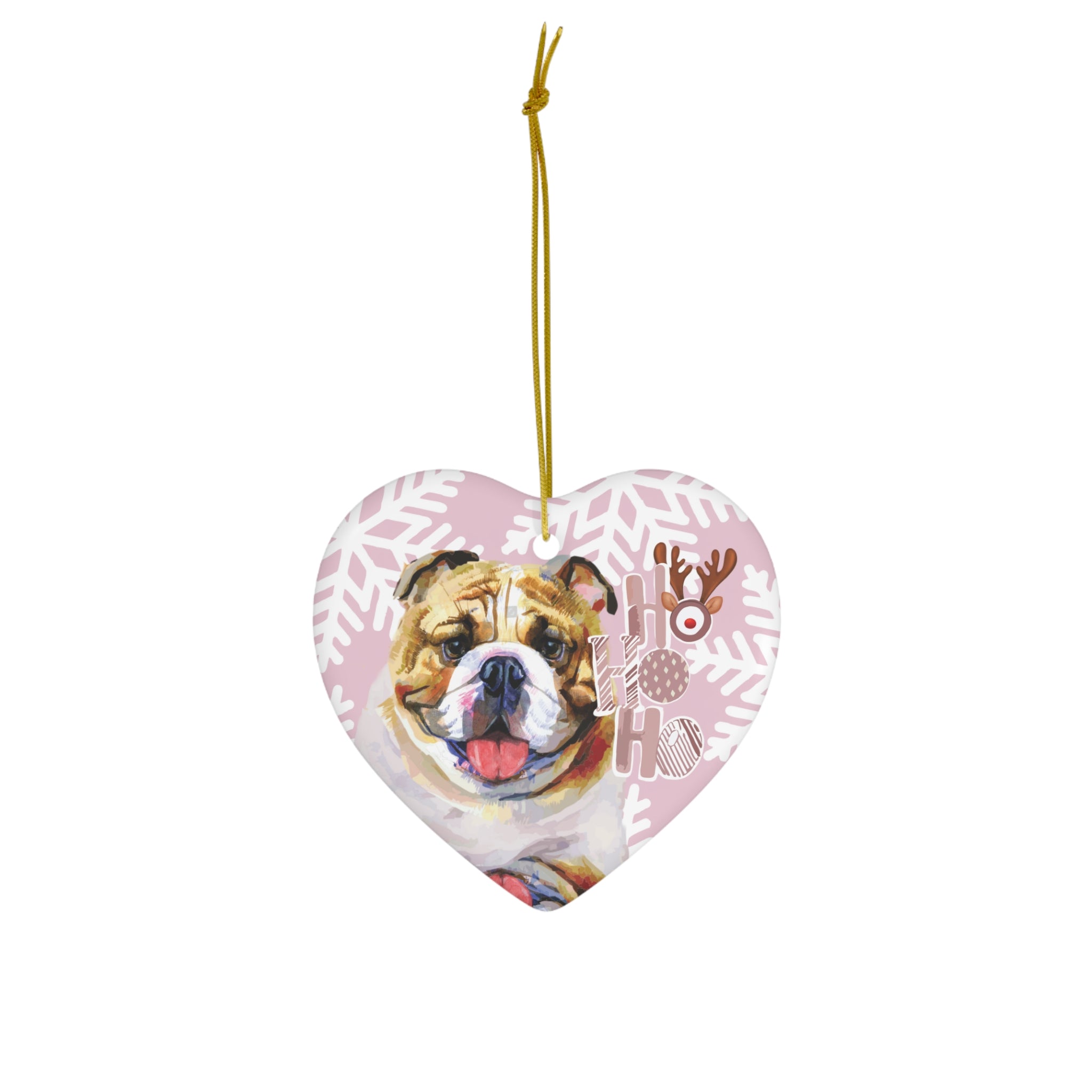 Bulldog Ceramic Ornament