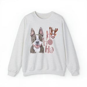 Open image in slideshow, Boston Terrier Red Christmas Vibes Crewneck Sweatshirt
