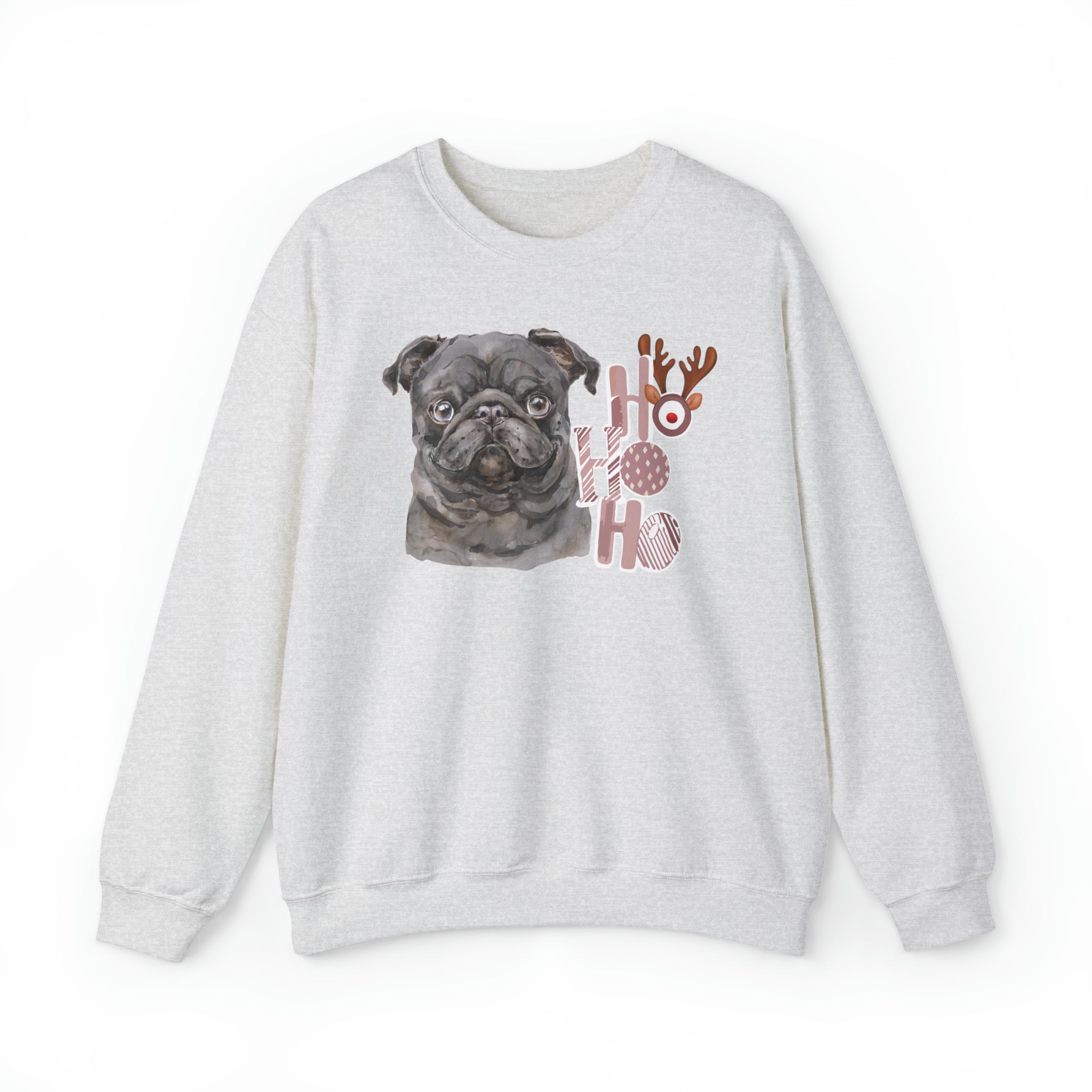 Pug Black Christmas Vibes Crewneck Sweatshirt