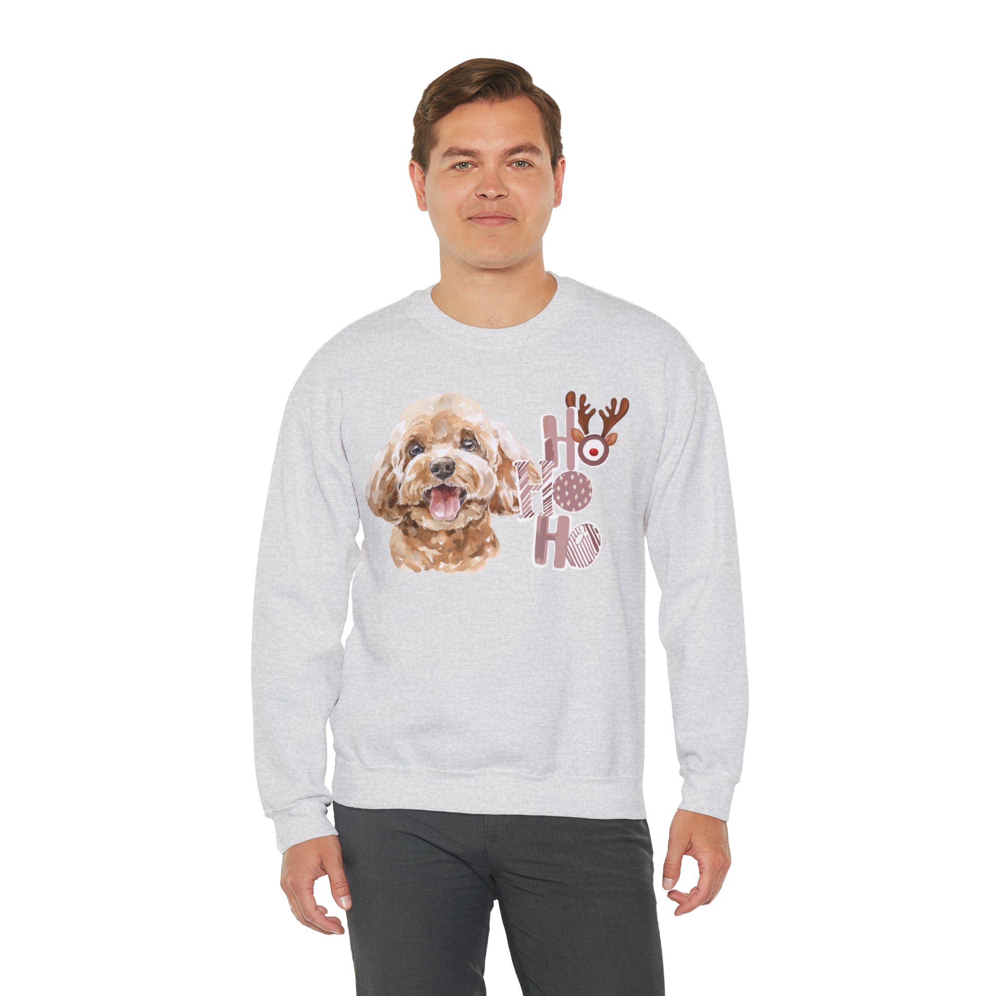 Poodle Chocolate Christmas Vibes Crewneck Sweatshirt