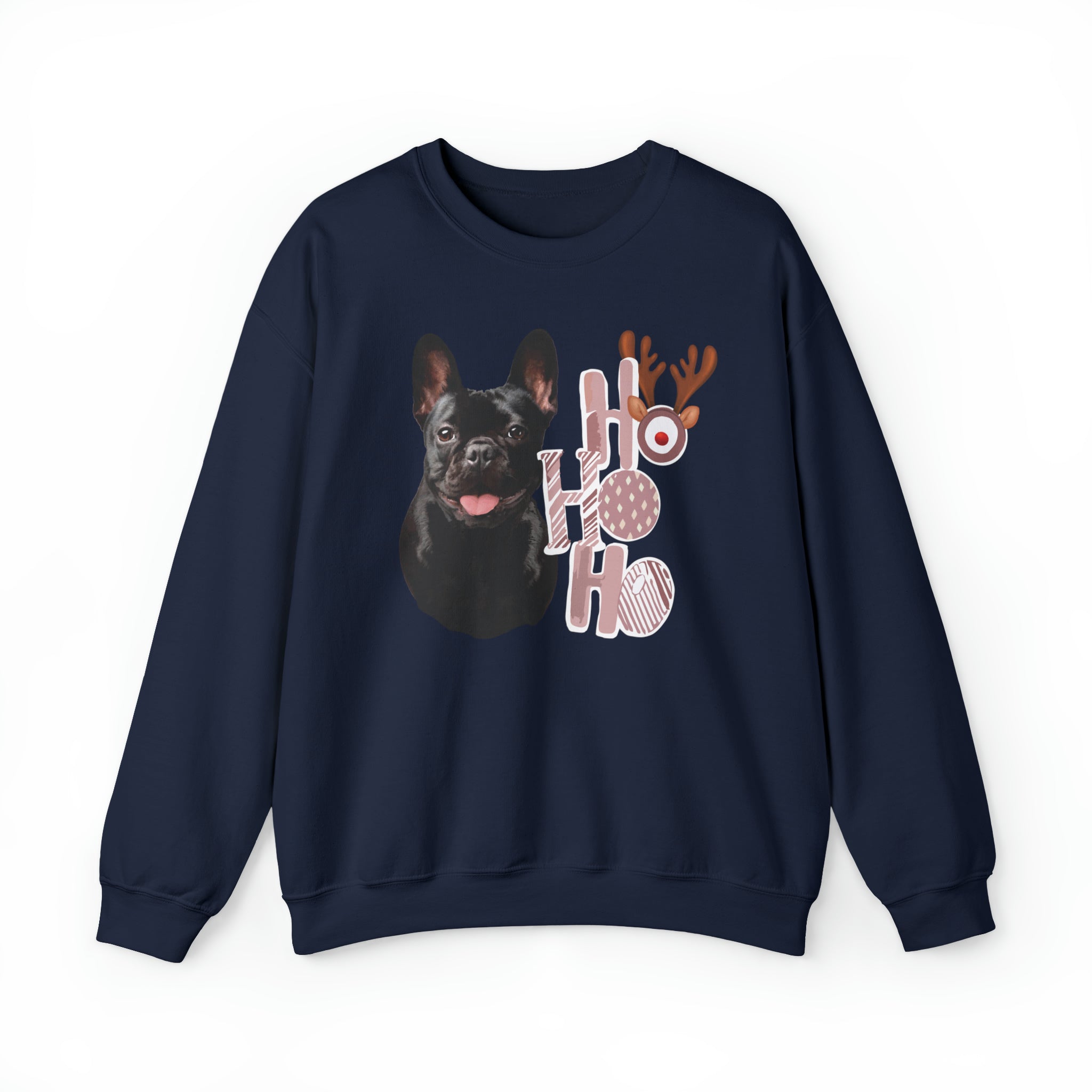 French Bulldog Black Christmas Vibes Crewneck Sweatshirt