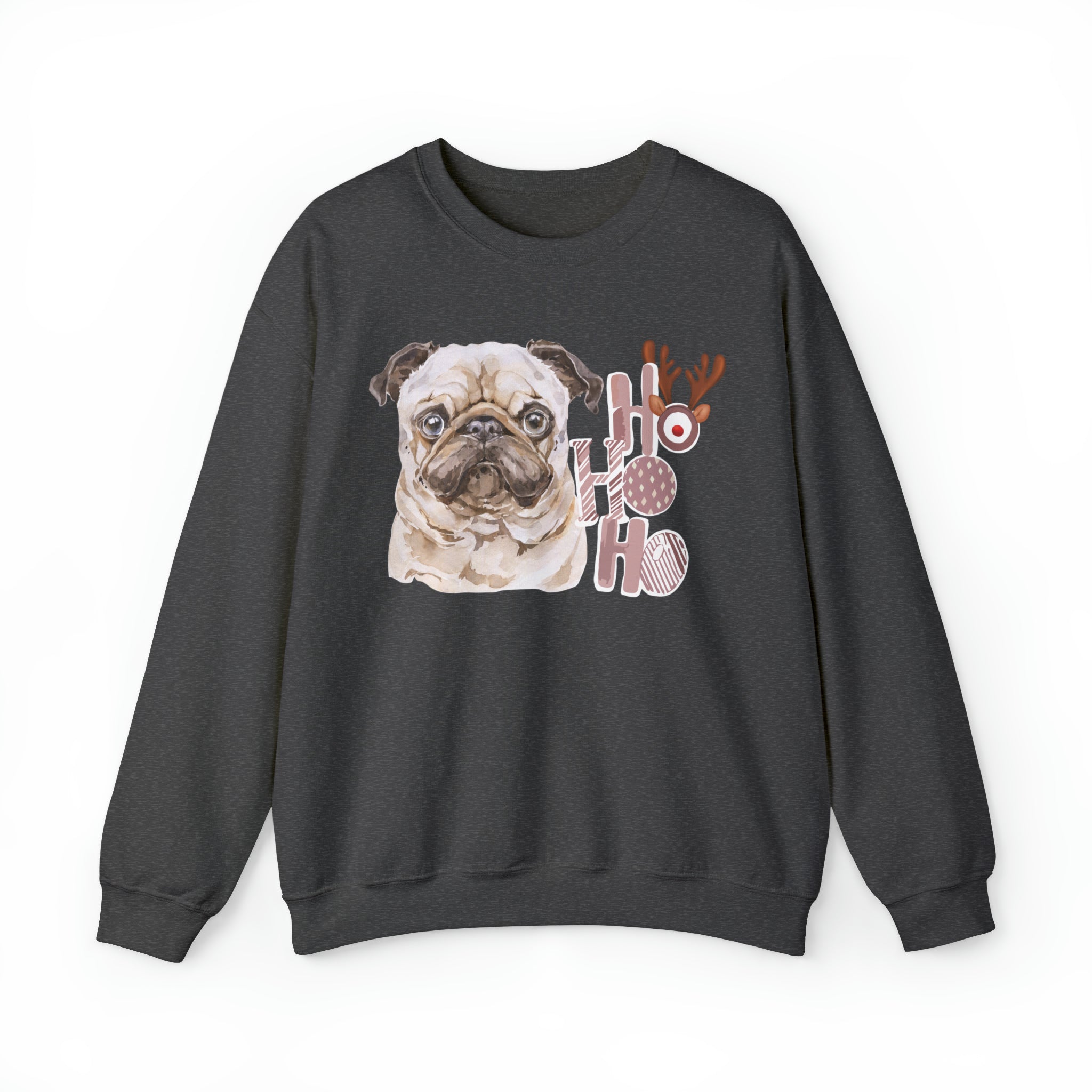 Pug Fawn Christmas Vibes Crewneck Sweatshirt