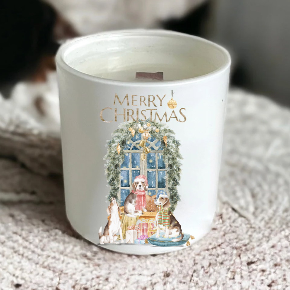 Beagle Christmas Scented Candle
