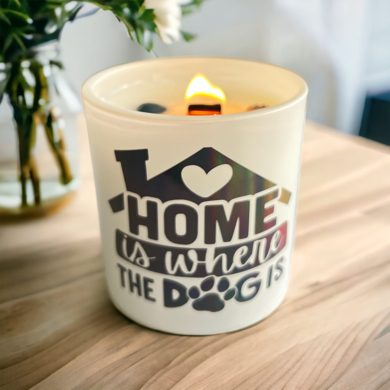 Home is where the dog is Candle
