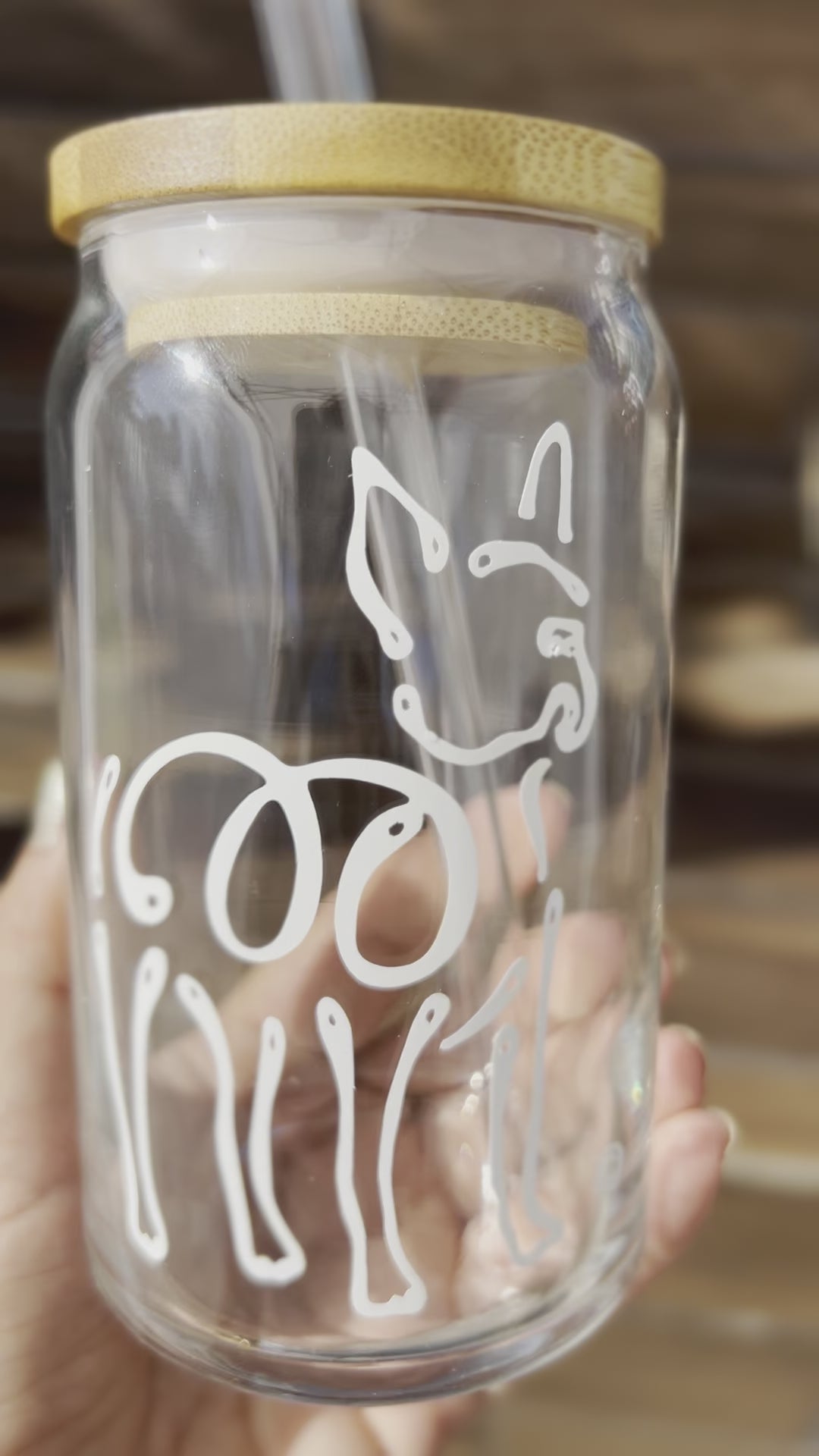 Boston Terrier Can Glass