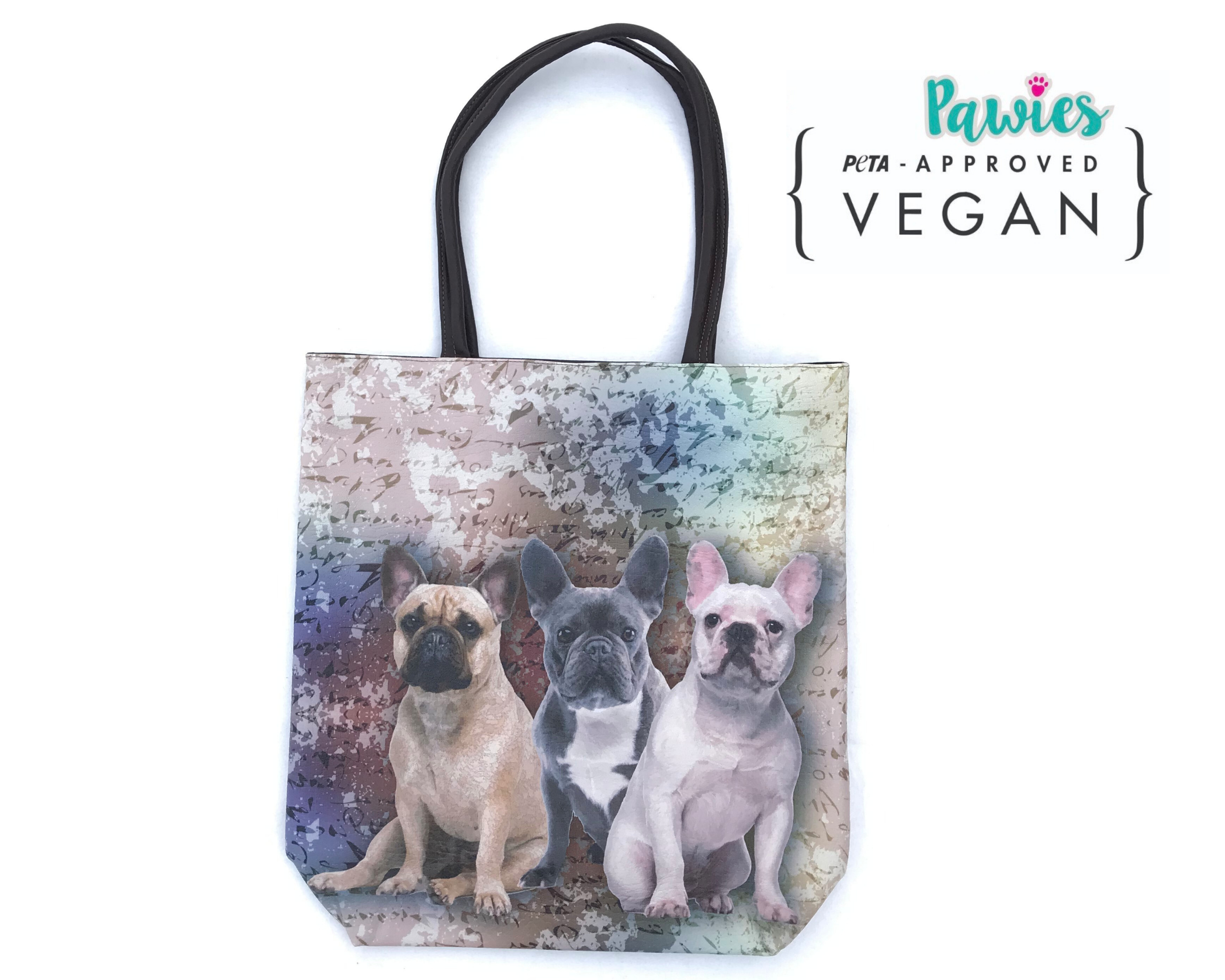 French Bulldog Vegan Leather Tote bag