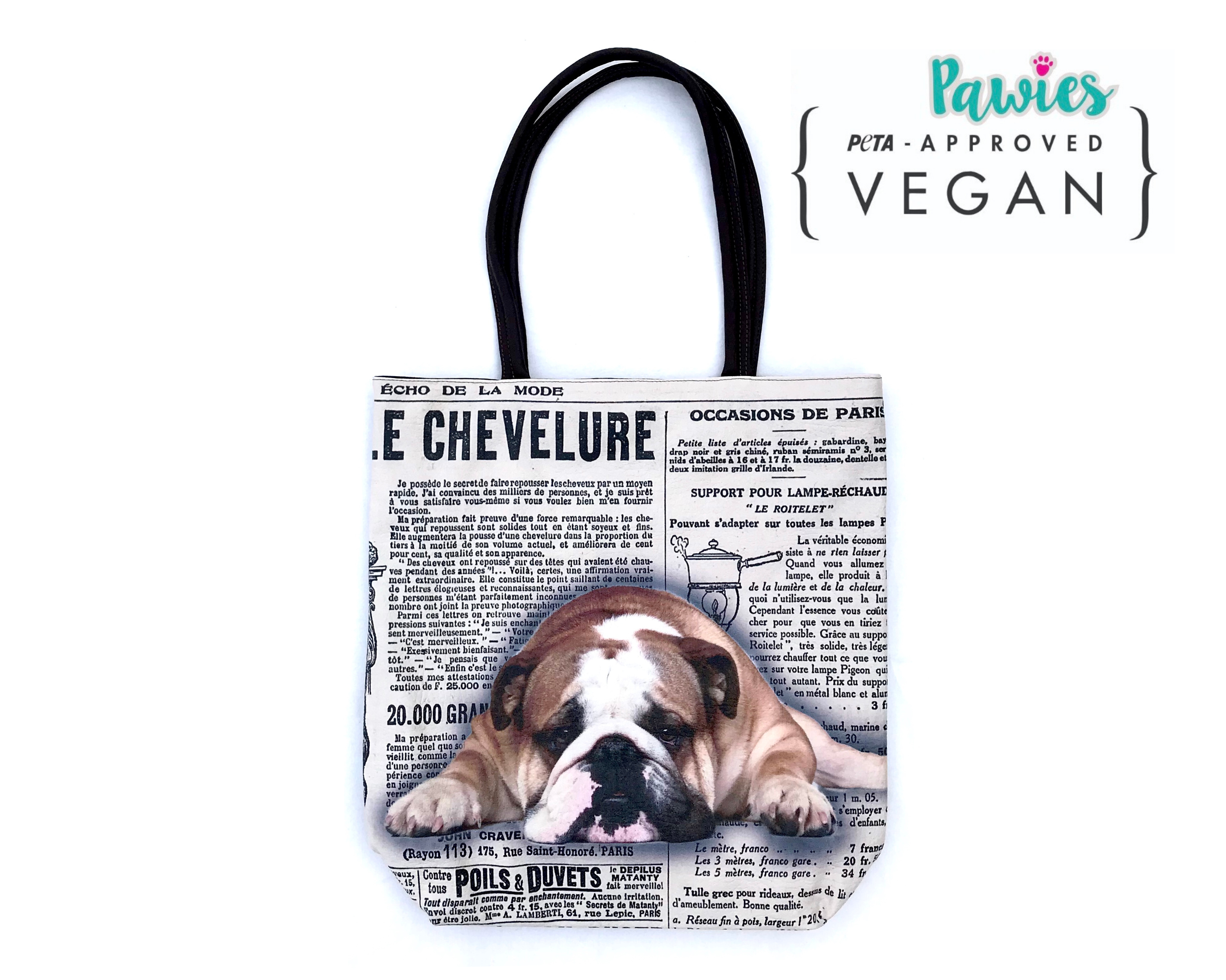 Bulldog Vegan Leather Tote bag