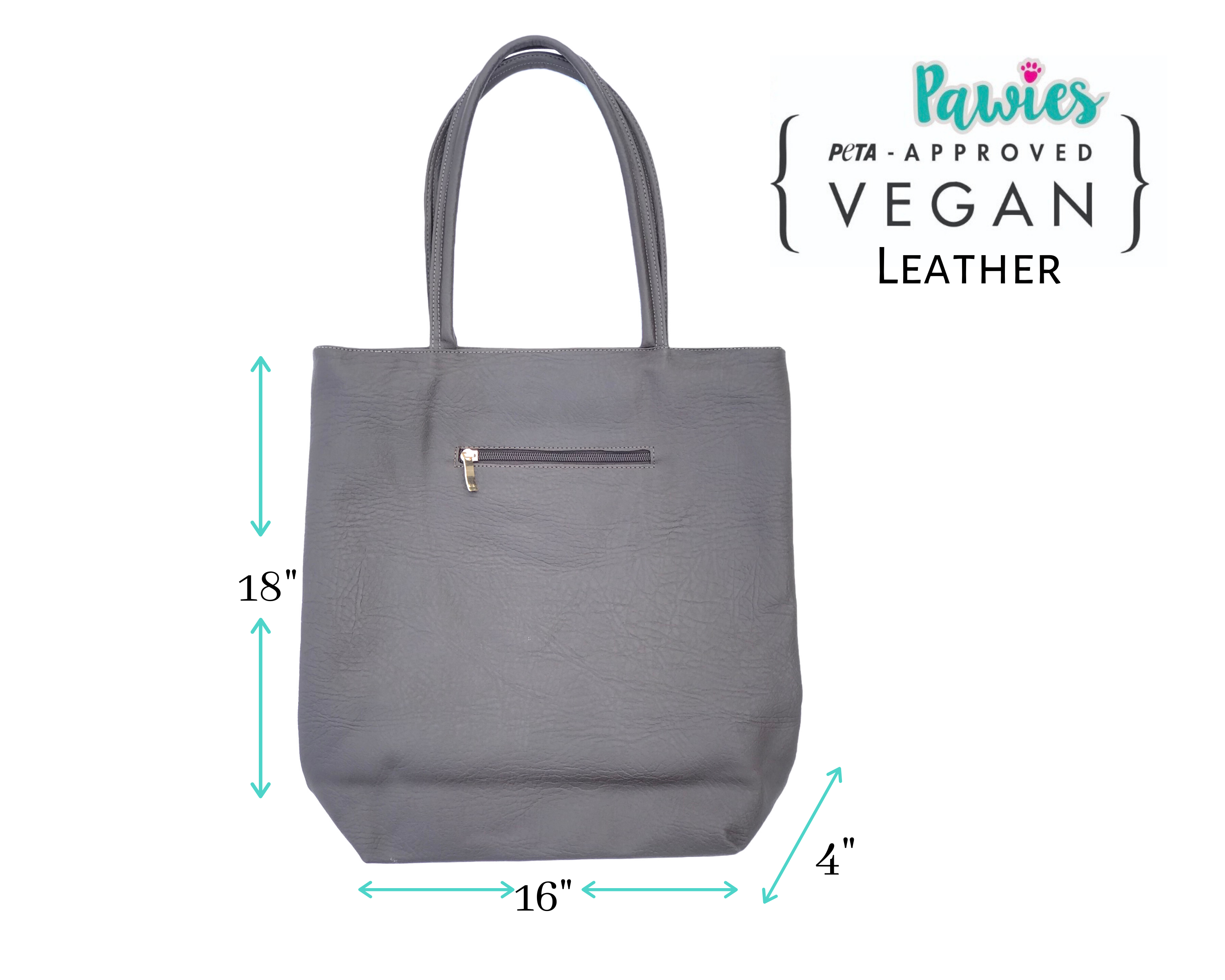Poodle Vegan Leather Tote bag