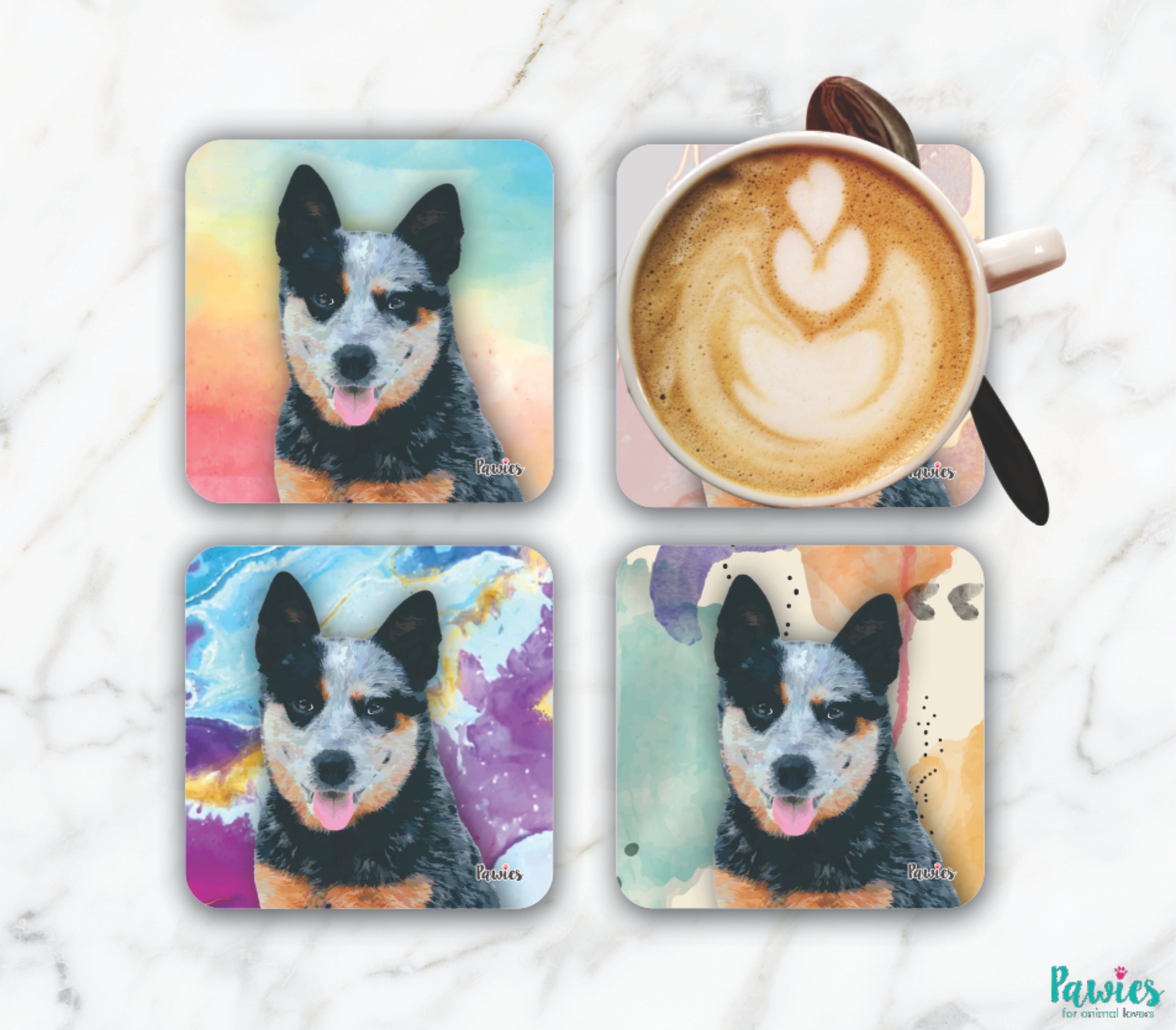 Australian Cattle Dog Set of Coasters
