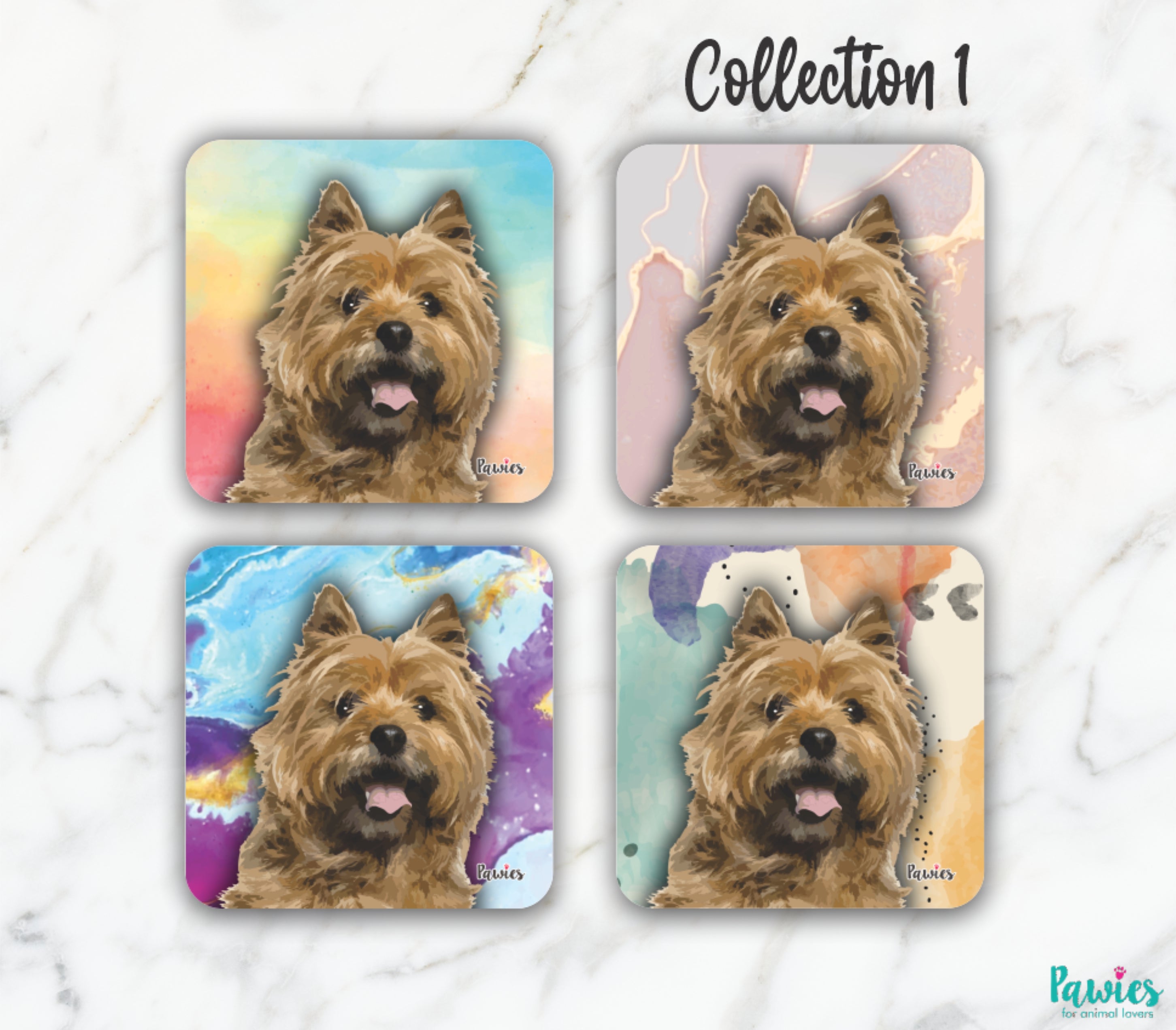 Cairn Terrier Tan Set of Coasters