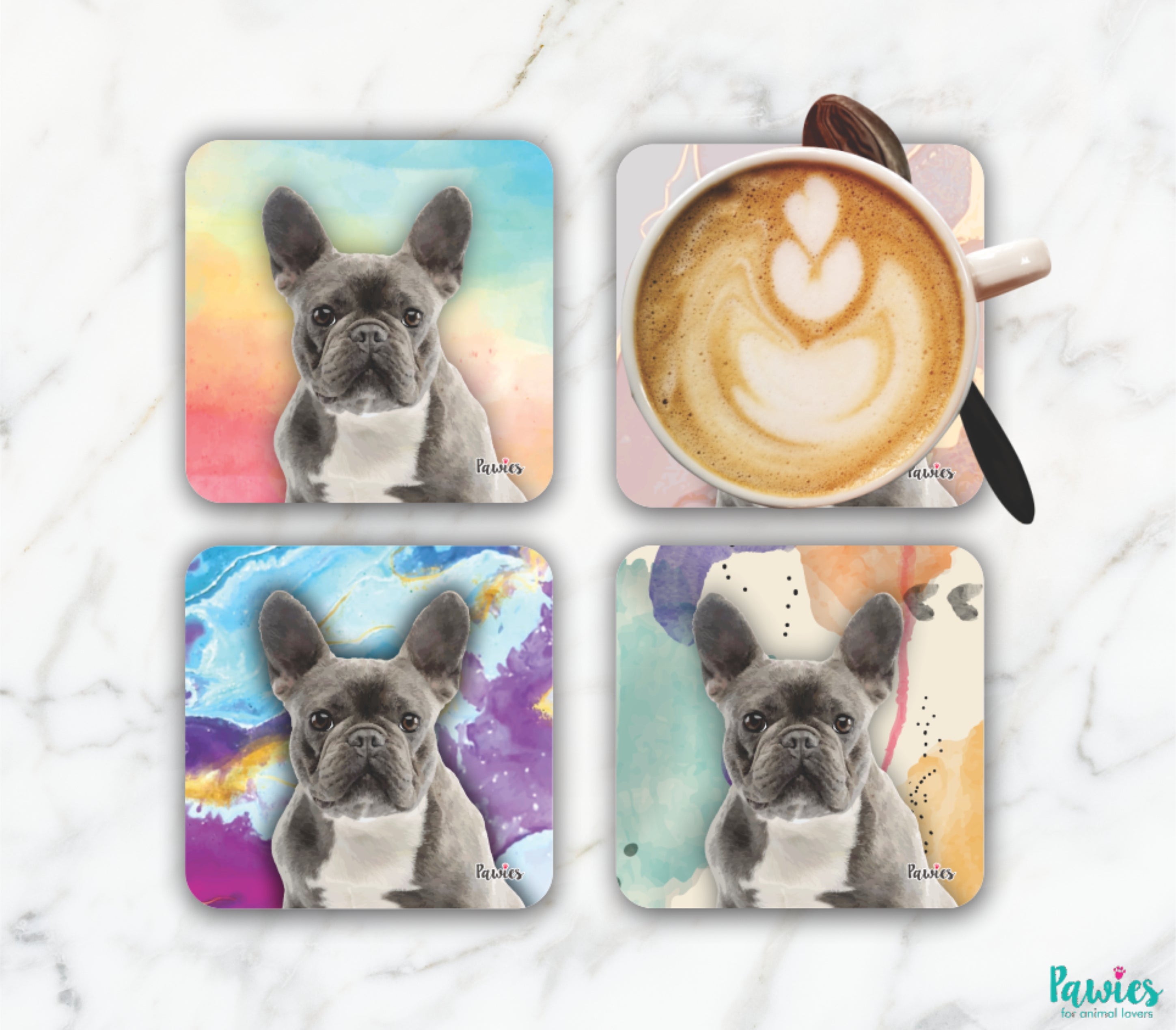 French Bulldog Set of Coasters