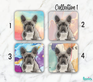 Open image in slideshow, French Bulldog Set of Coasters
