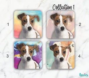 Open image in slideshow, Jack Russell Set of Coasters
