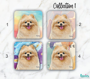 Open image in slideshow, Pomeranian Set of Coasters
