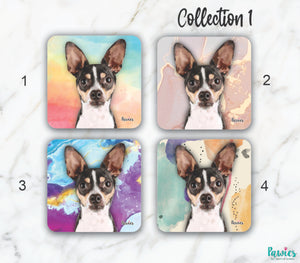 Open image in slideshow, Rat terrier Set of Coasters
