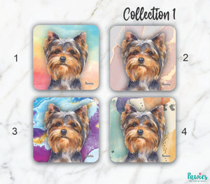 Open image in slideshow, Yorkie Set of Coasters
