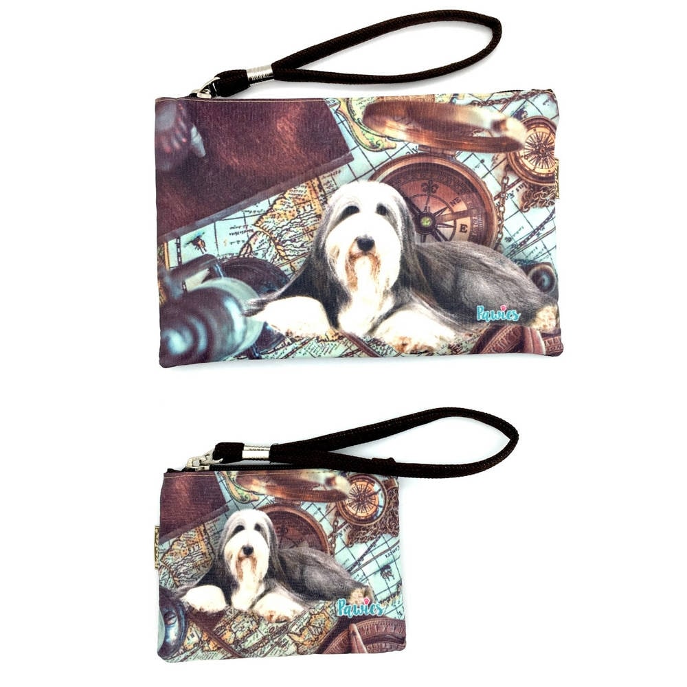 Bearded collie Pouche & Coin Purse, Dog Lovers, Wristlet Pouch