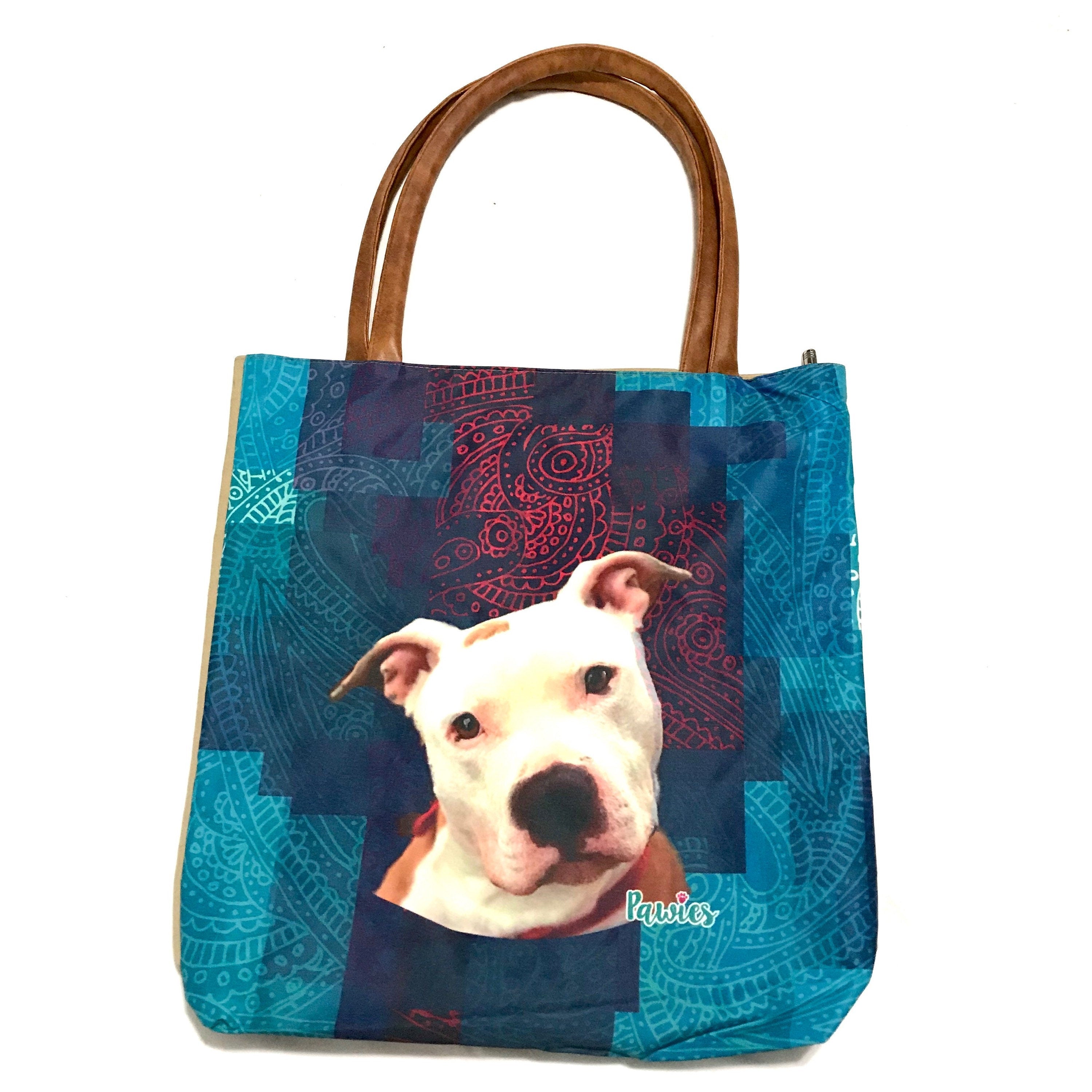 Pitbull Tote bag,  tote bag, animal lovers, dog lovers, dog lover, pawies, gift, pitbull