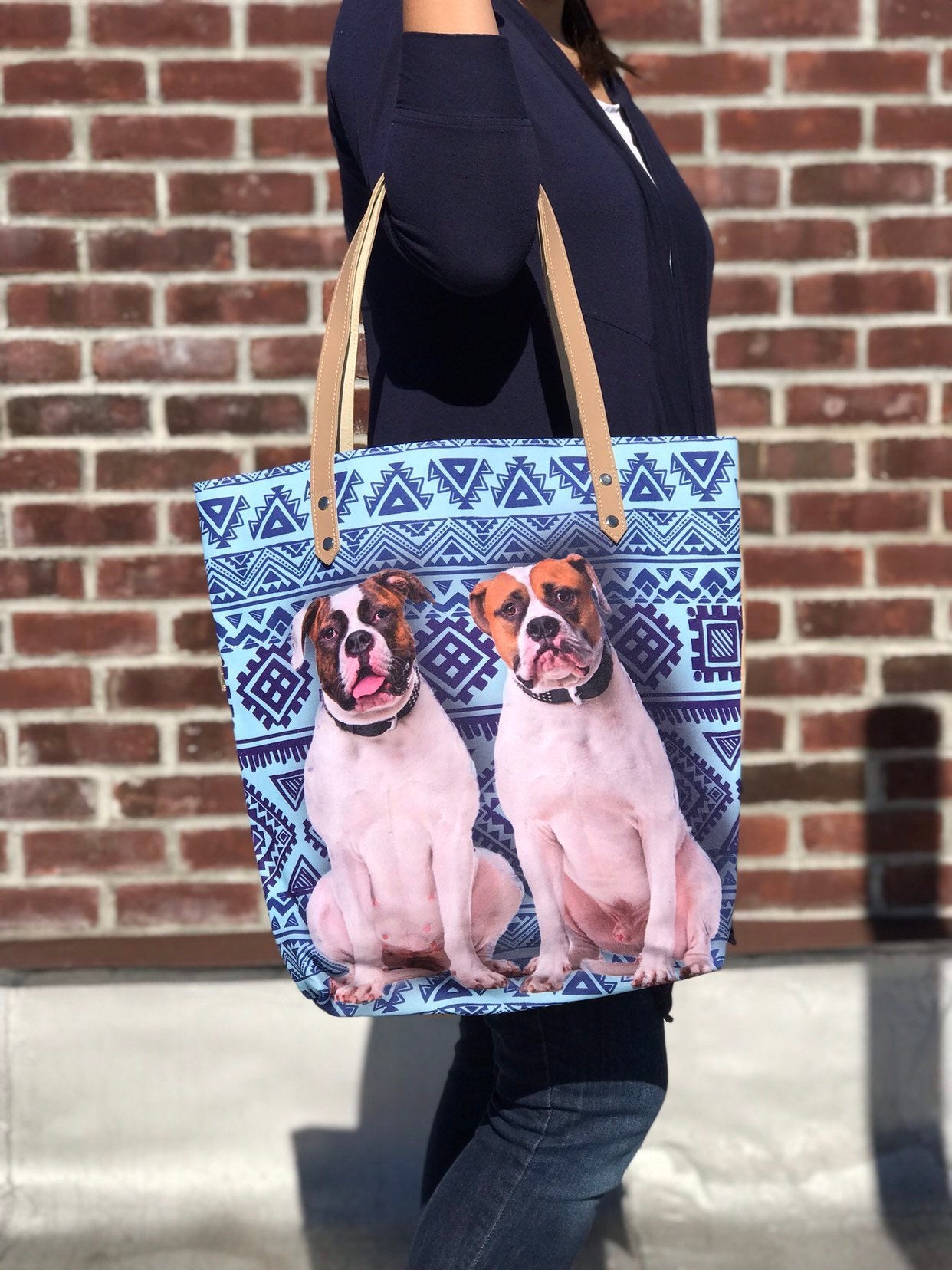 American Bulldog Tote bag, bulldog, tote bag, animal lovers, dog lovers, dog lover, pawies