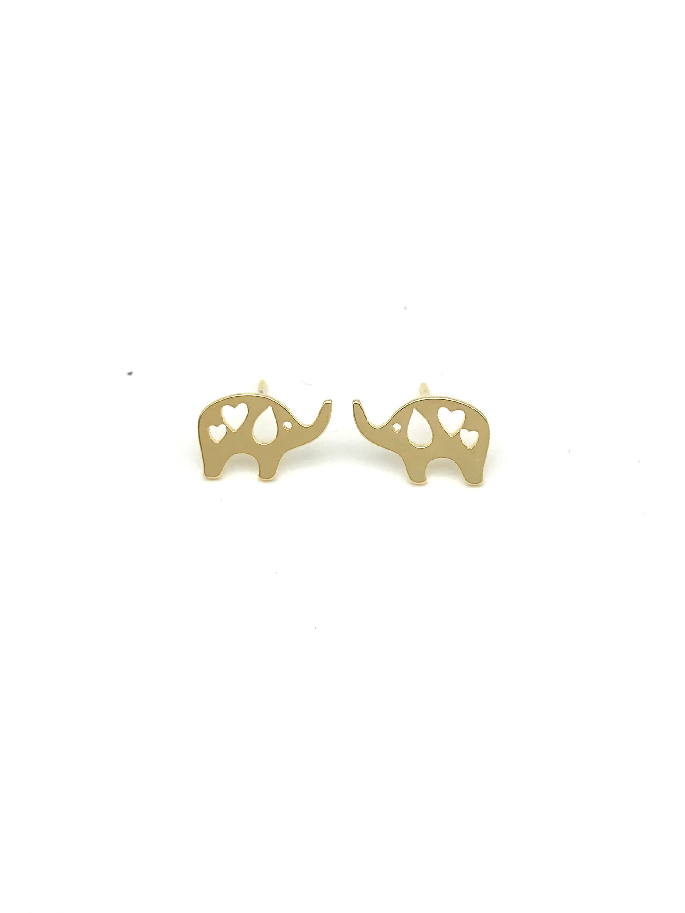 ELEPHANT EARRINGS !! Gold Earrings, cute earrings, Stud Earrings, earrings