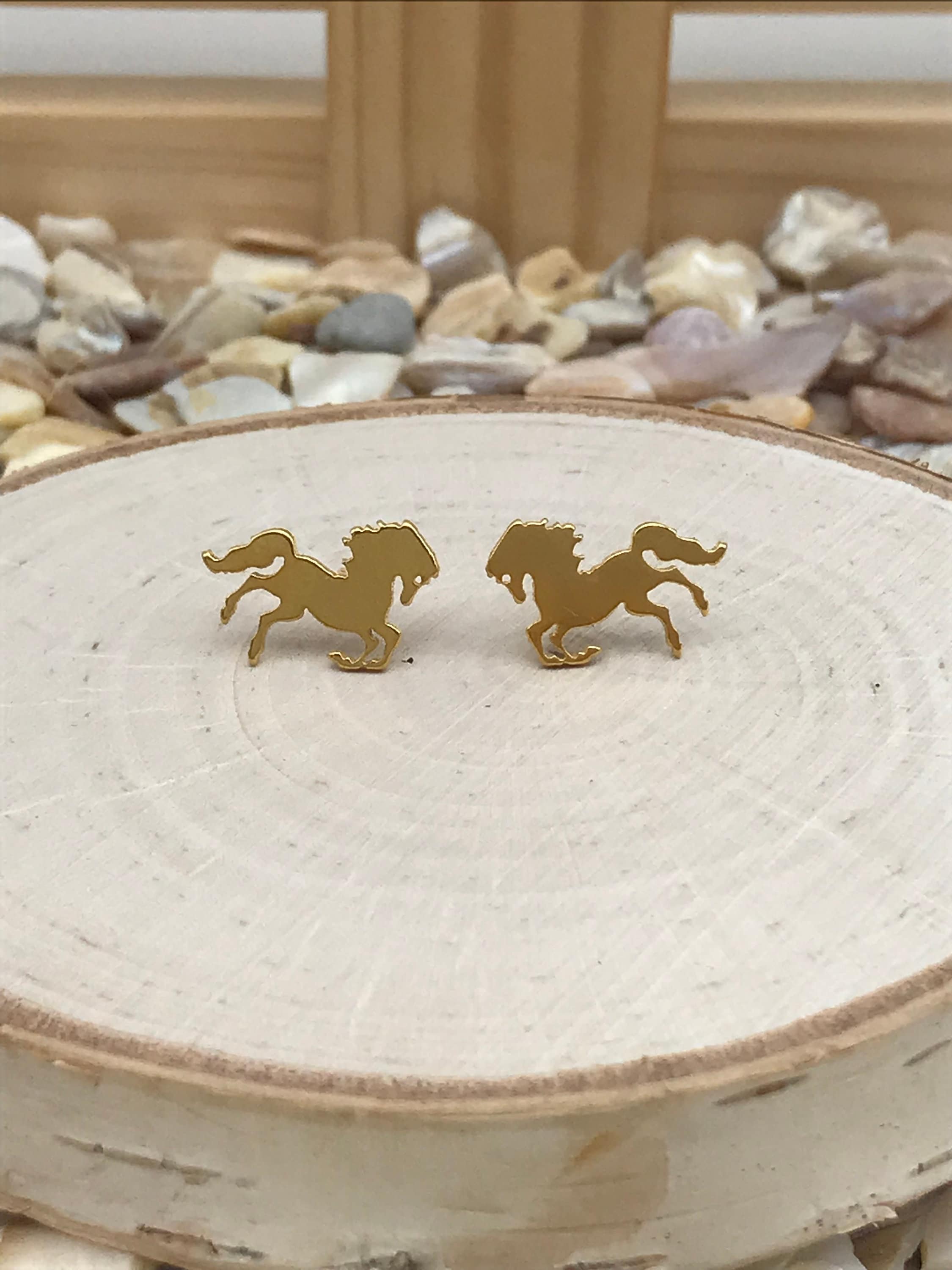 HORSE EARRINGS !! Gold Earrings, cute earrings, Stud Earrings, earrings