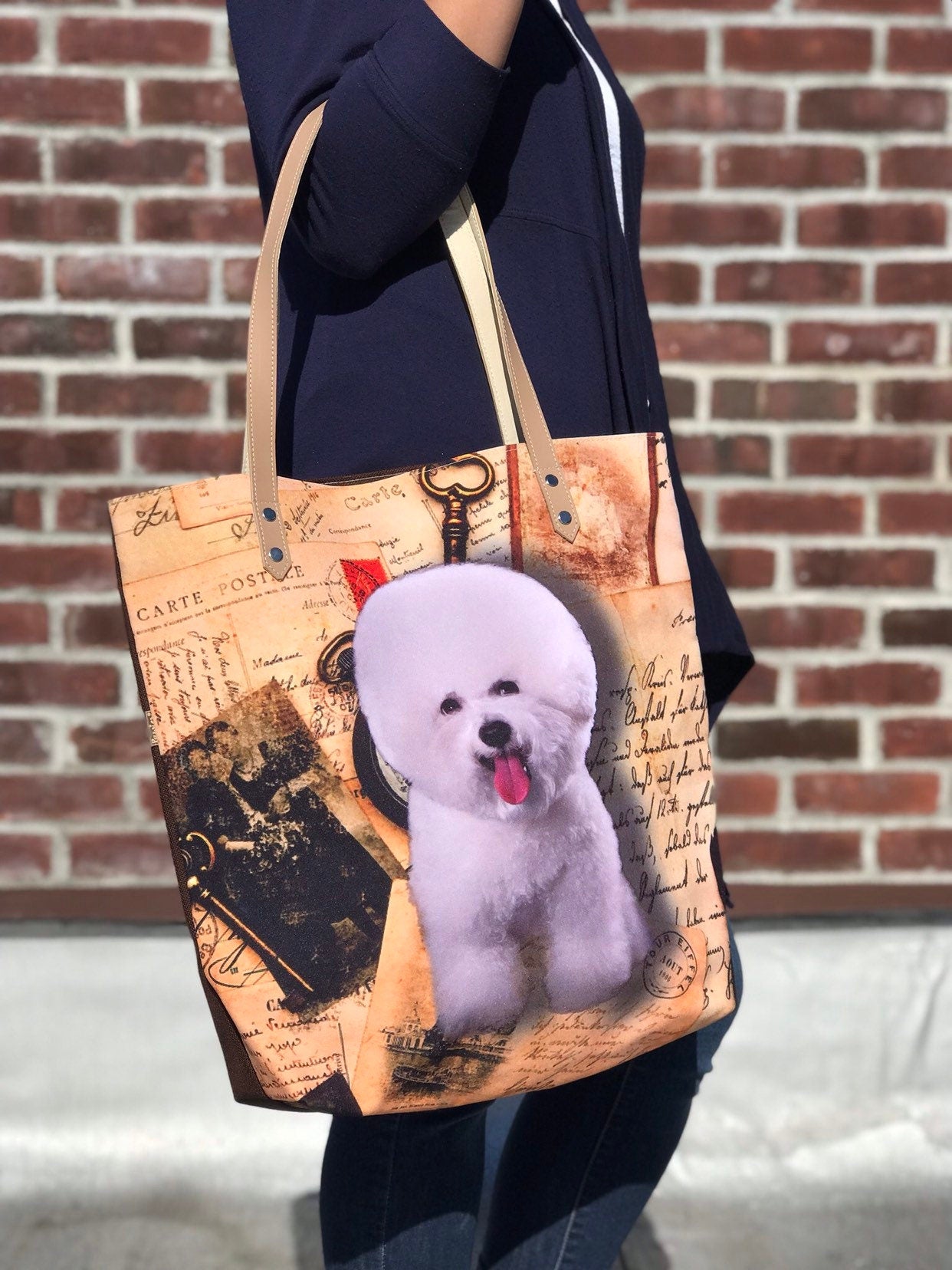 BICHON FRISE Tote bag,  tote bag, animal lovers, dog lovers.