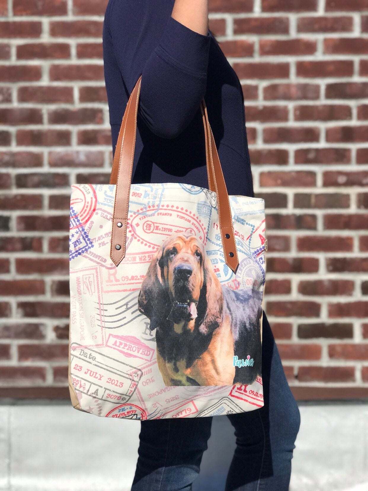 Bloodhound tote bag, Bloodhound dog lover, tote bag, animal lovers, dog lovers, dog tote bag
