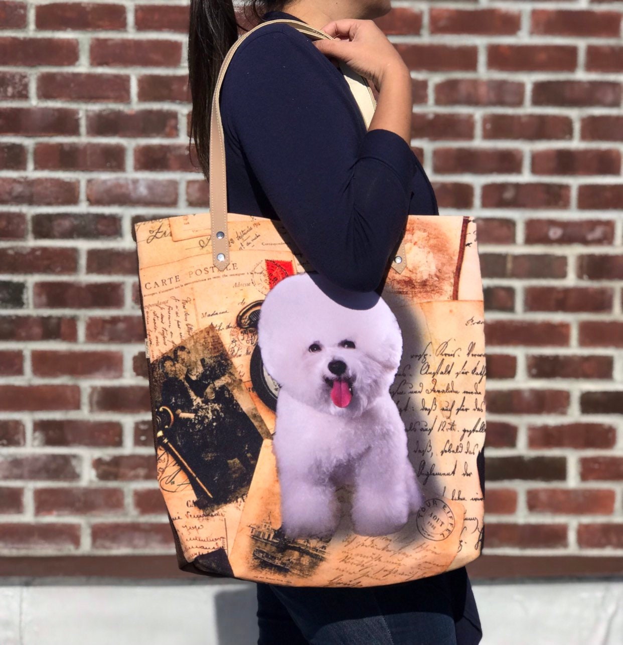 BICHON FRISE Tote bag,  tote bag, animal lovers, dog lovers.