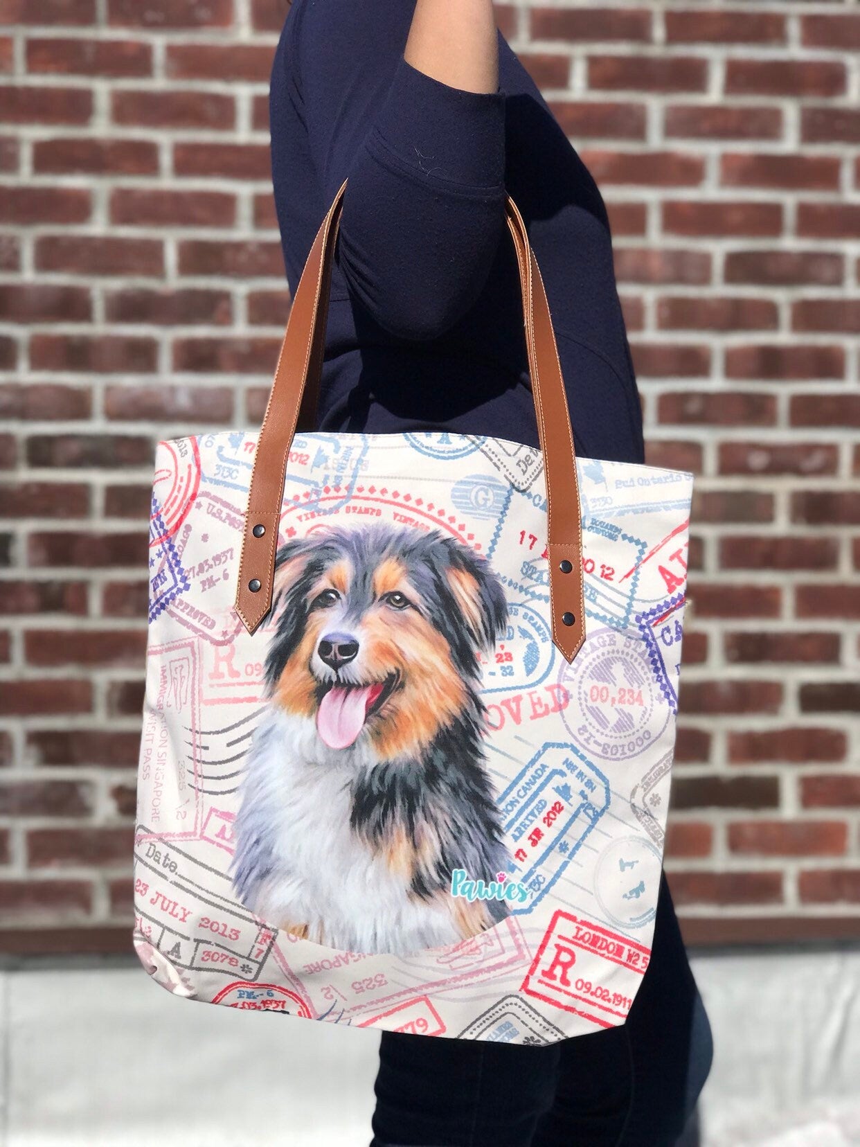 Mongrel Tote bag,  tote bag, animal lovers, dog lovers, dog lover, pawies, mutt