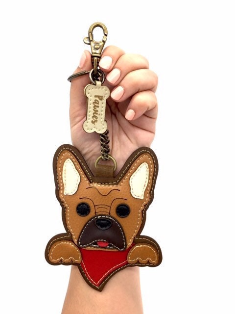 lv french bulldog keychain