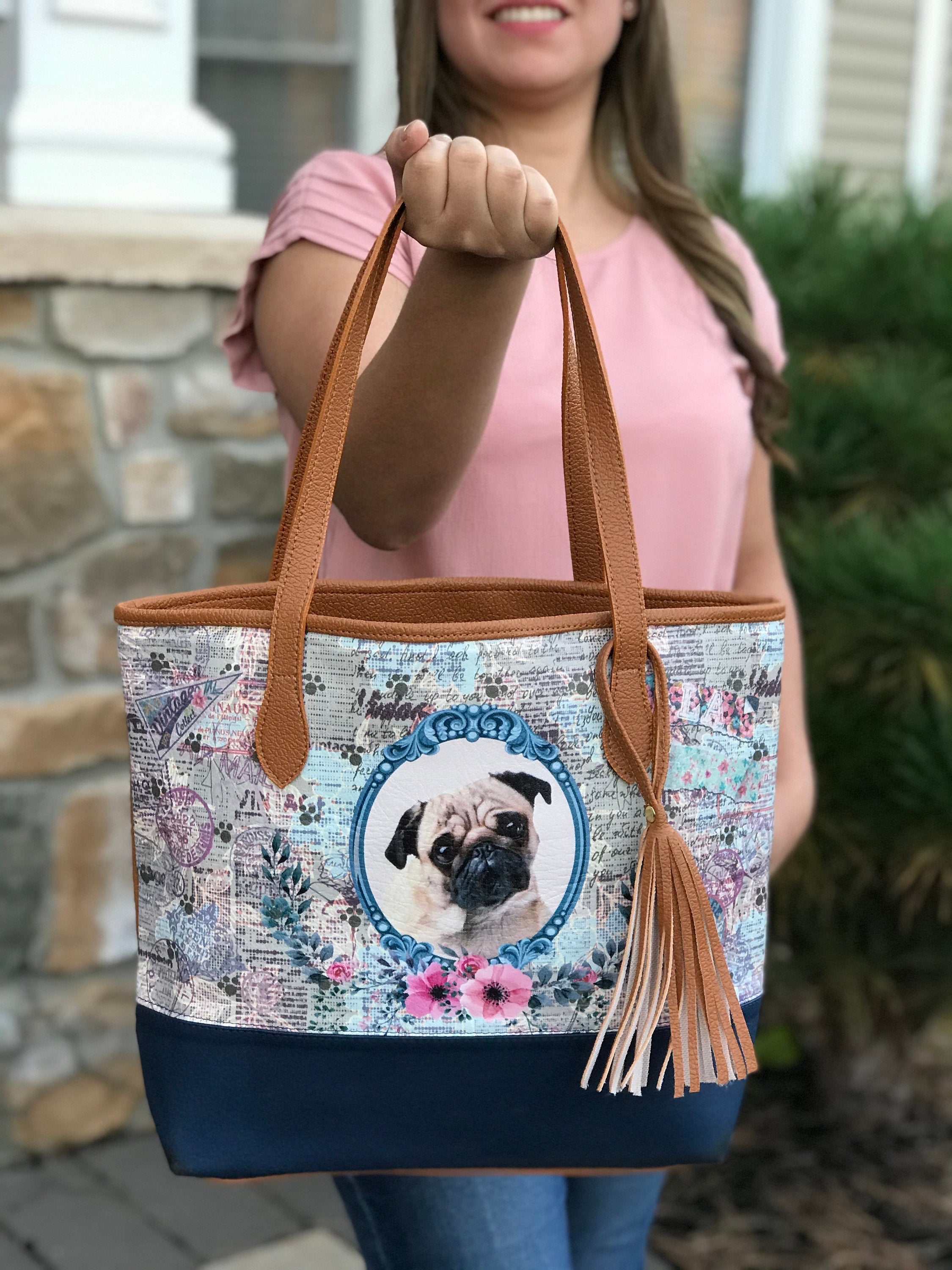 Pug lovers Handbag • Vegan handbag • unique bag • Women handbag • handbag • Vegan leather Handbag • purse • Women handbag • Pug