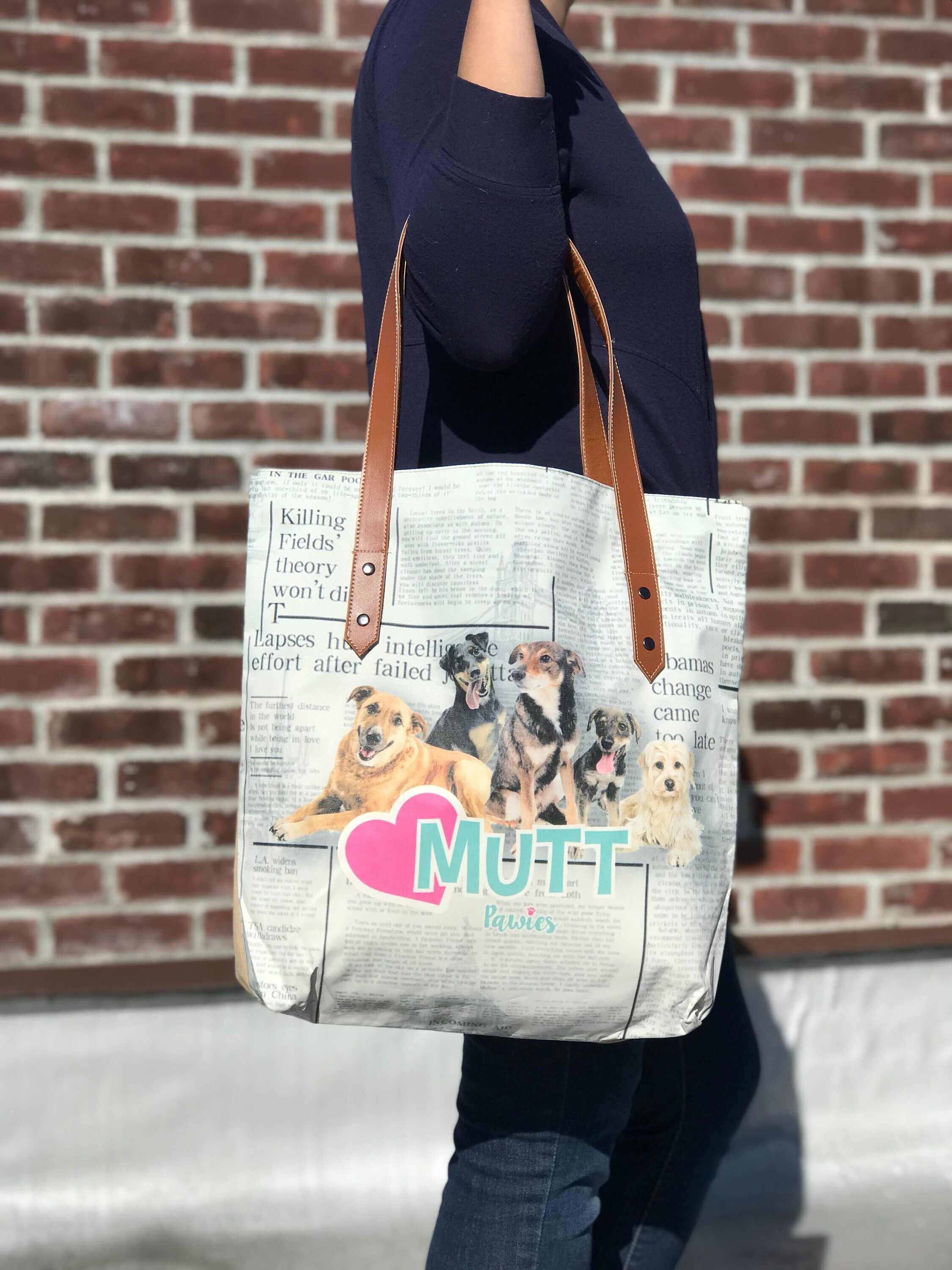 MUTT Tote bag,  tote bag, animal lovers, dog lovers, dog lover, pawies, gift,