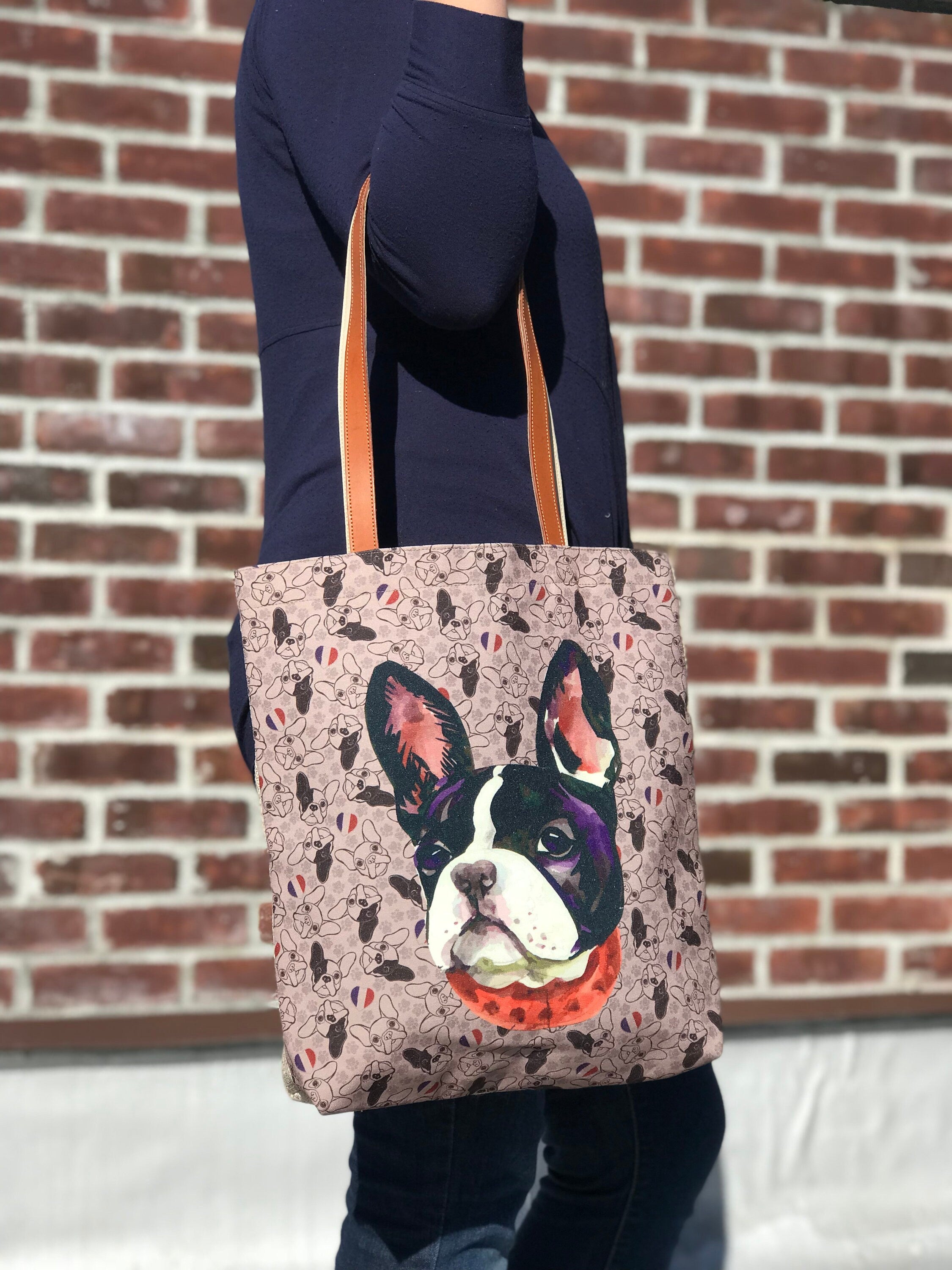 French Bulldog small Tote bag !! lover, tote bag, animal lovers, dog lovers.
