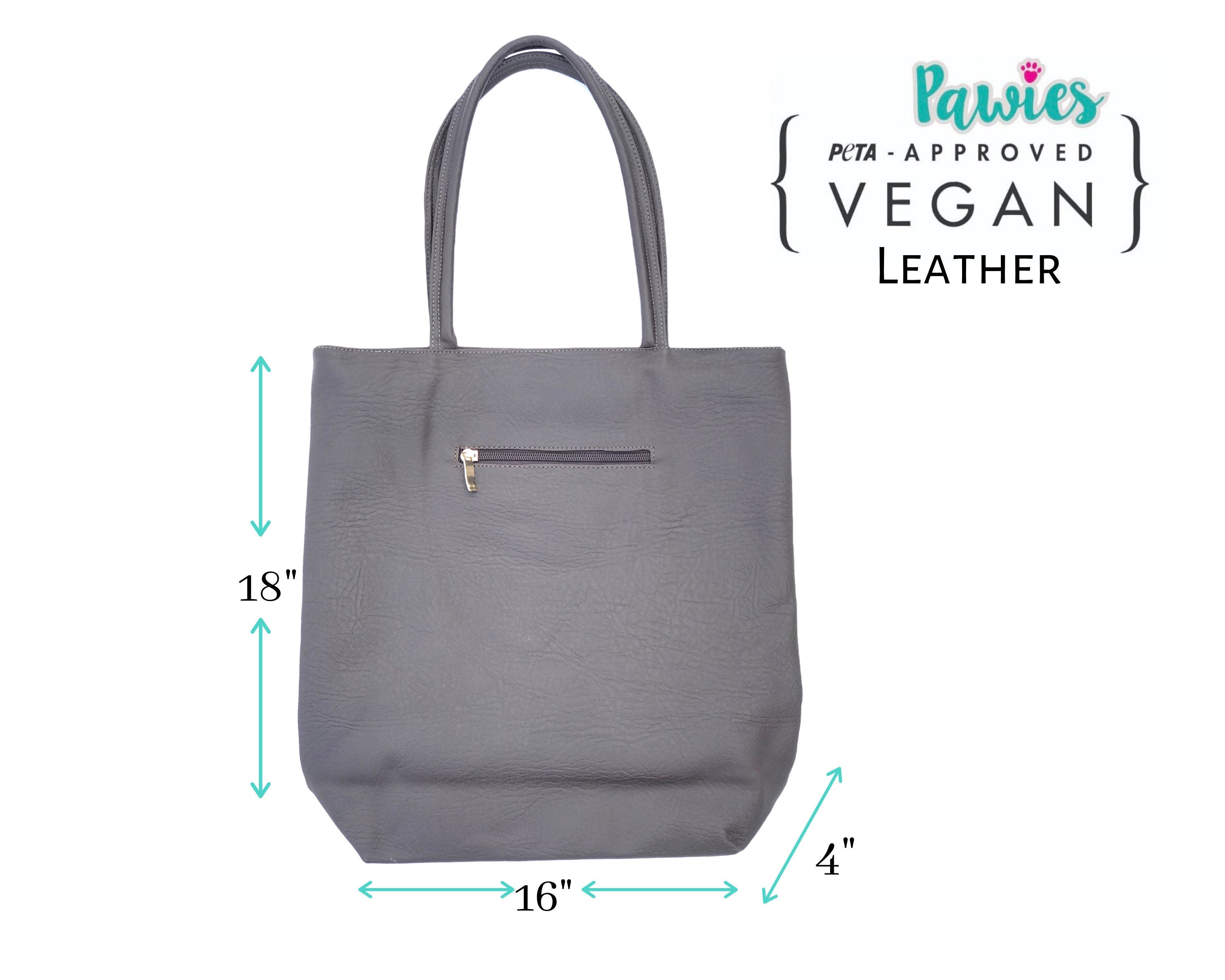 Corgi Vegan Leather Tote bag, tote bag, animal lovers, dog lover, pawies, vegan leather, corgi, hand bag