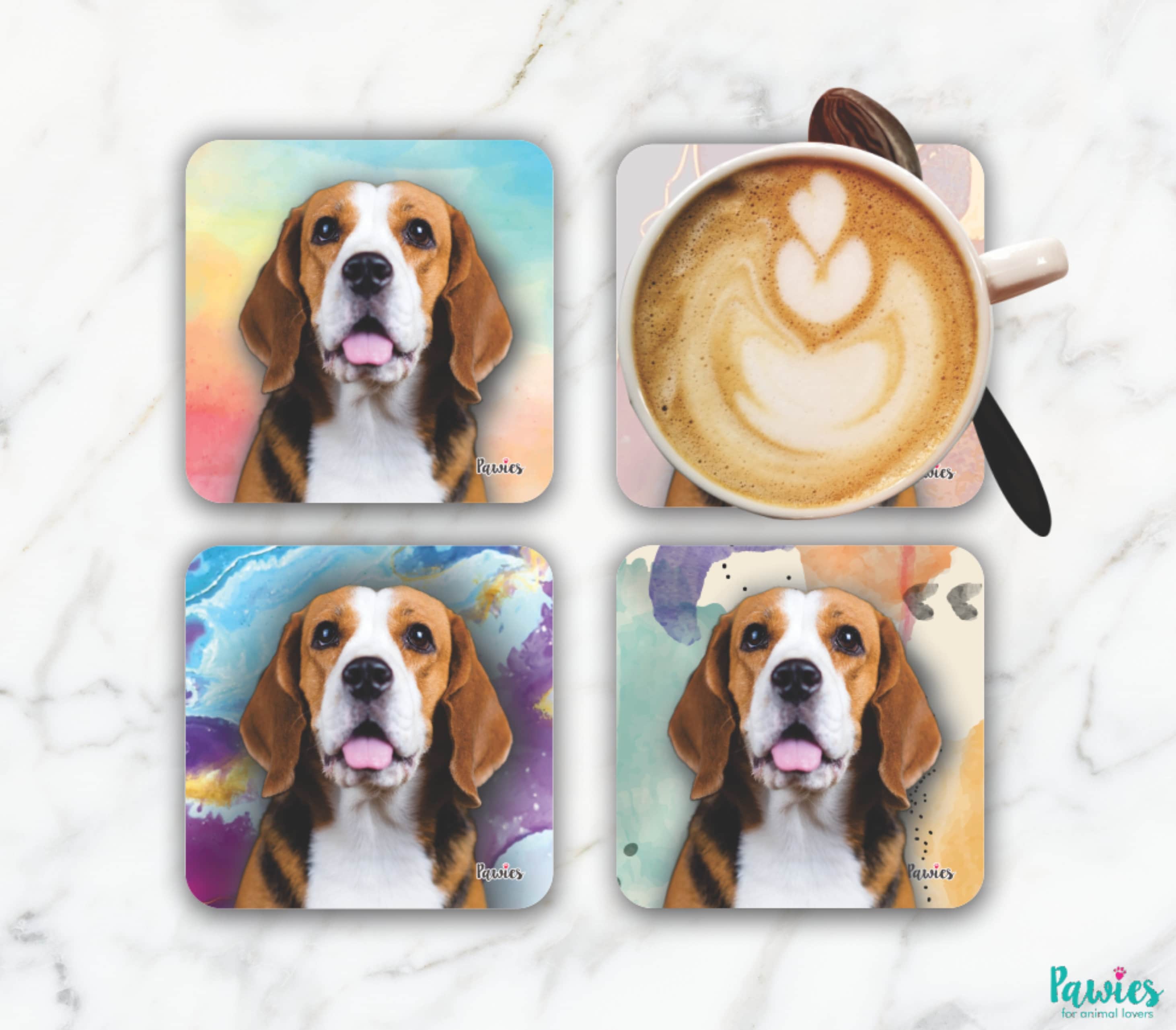 Beagle Set of Coasters