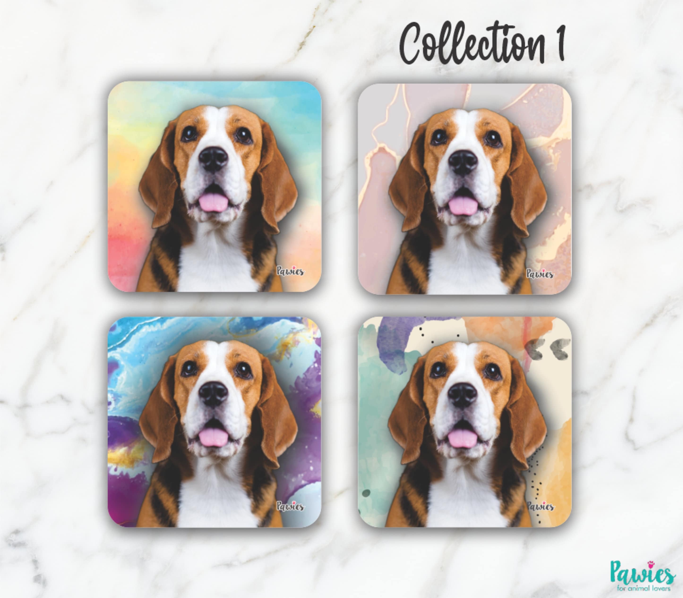 Beagle Set of Coasters